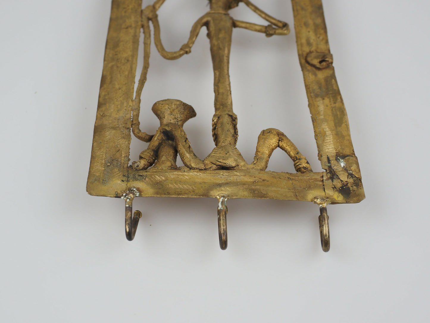 Indian Tribal Art Vintage Handmade Indian Brass Hanger