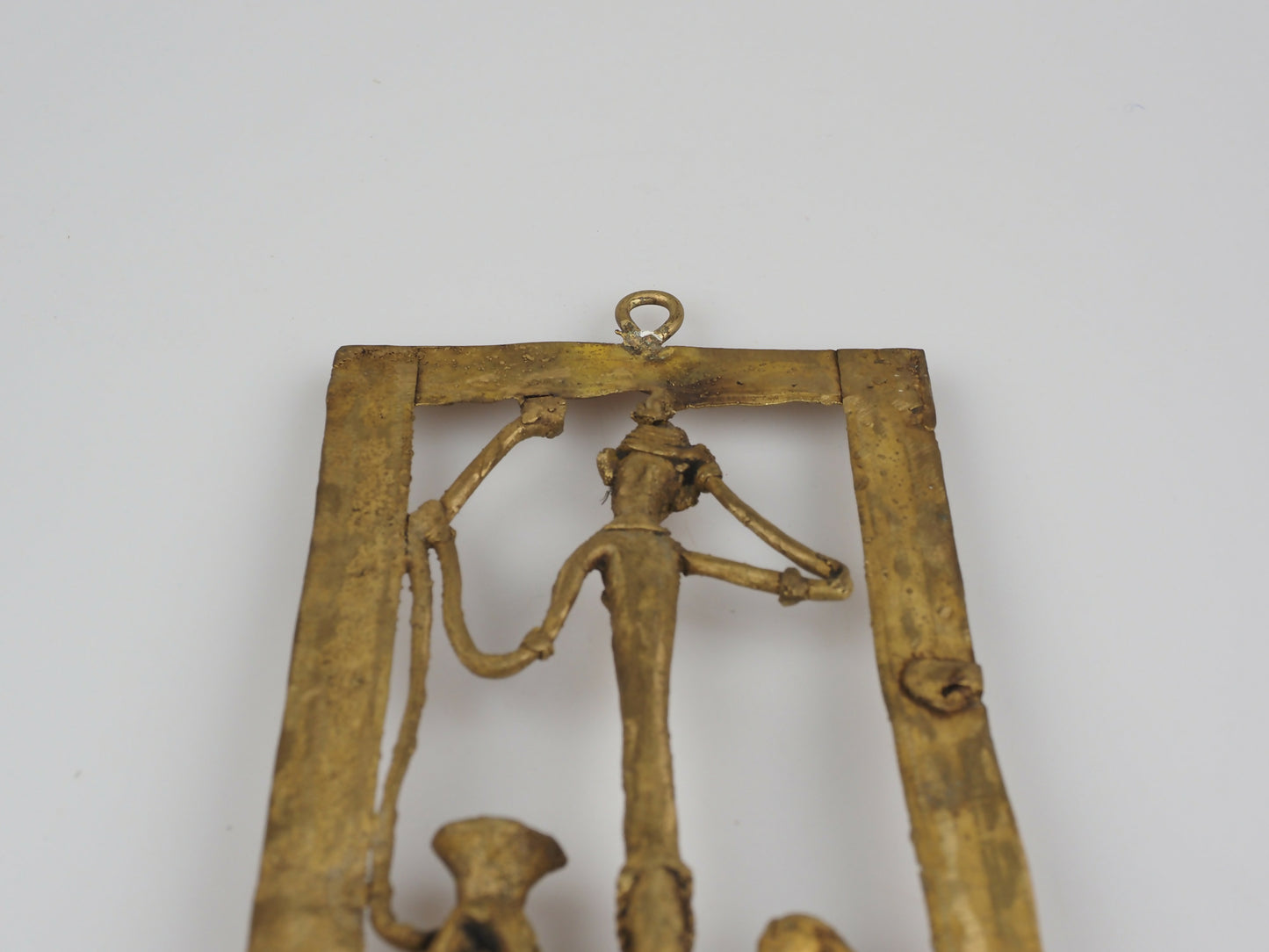 Indian Tribal Art Vintage Handmade Indian Brass Hanger