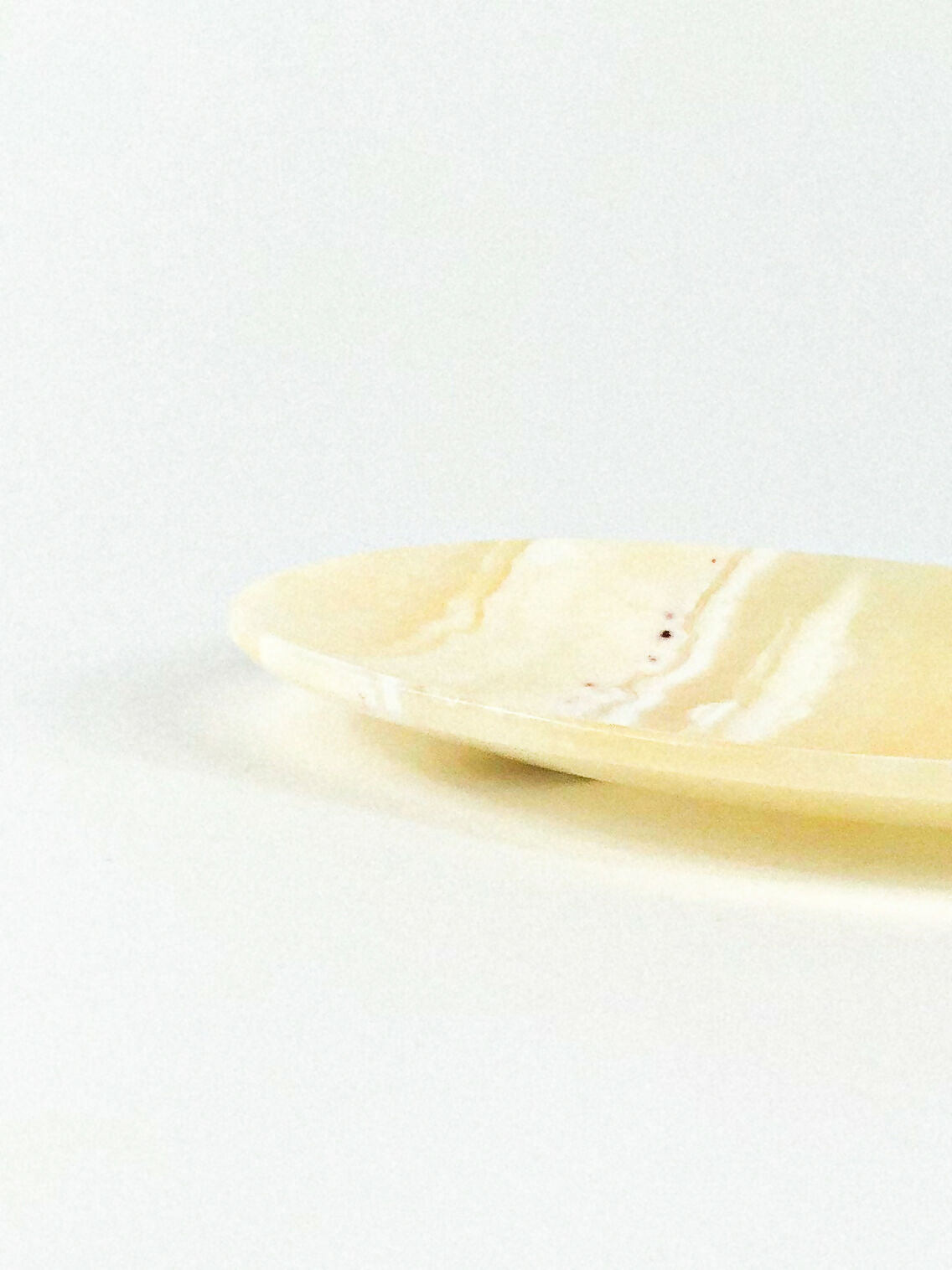 Yellow onyx dish
