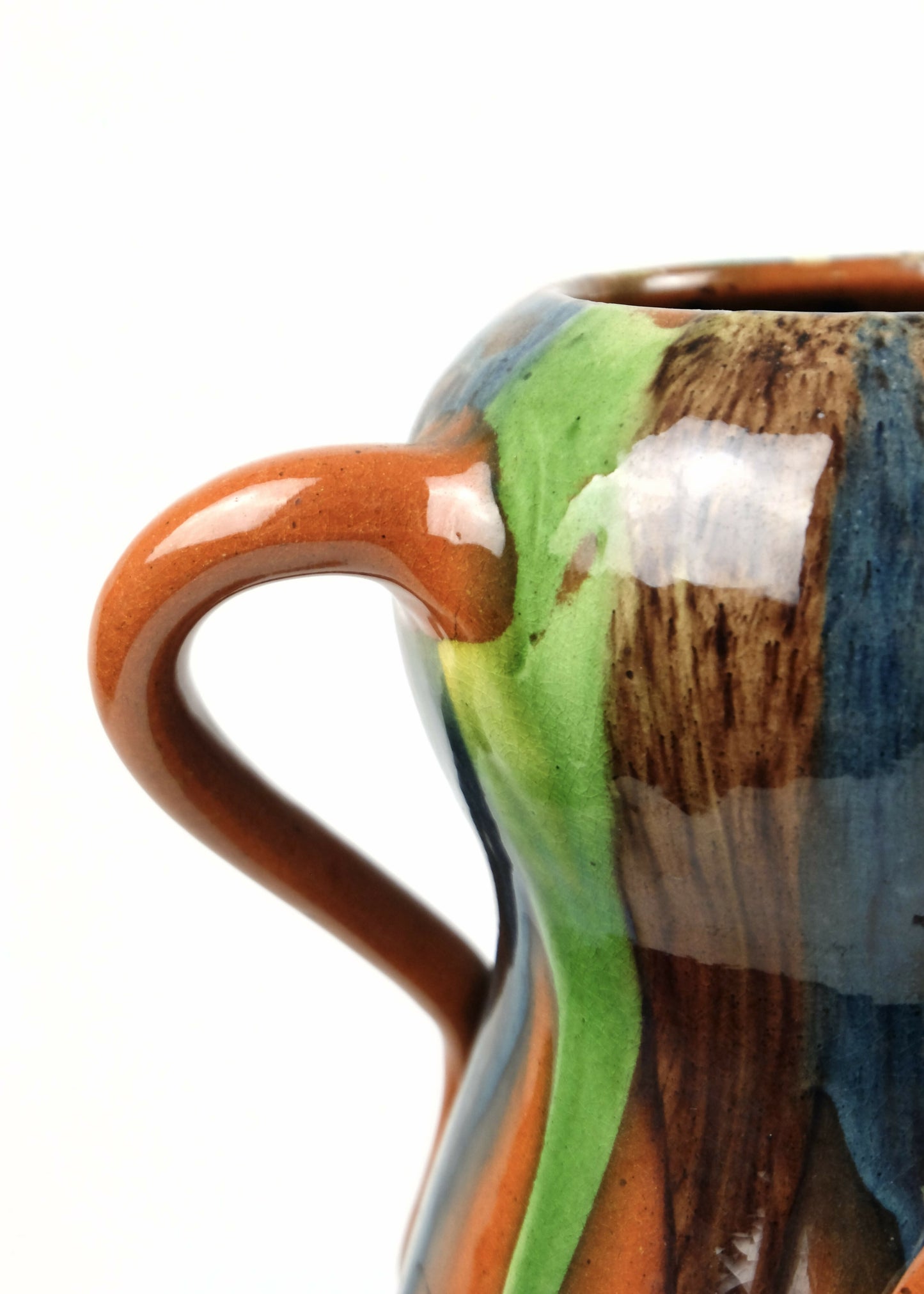 PAIR OF ART NOUVEAU DRIP GLAZE VASES