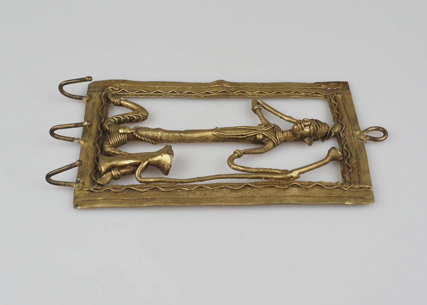 Indian Tribal Art Vintage Handmade Indian Brass Hanger