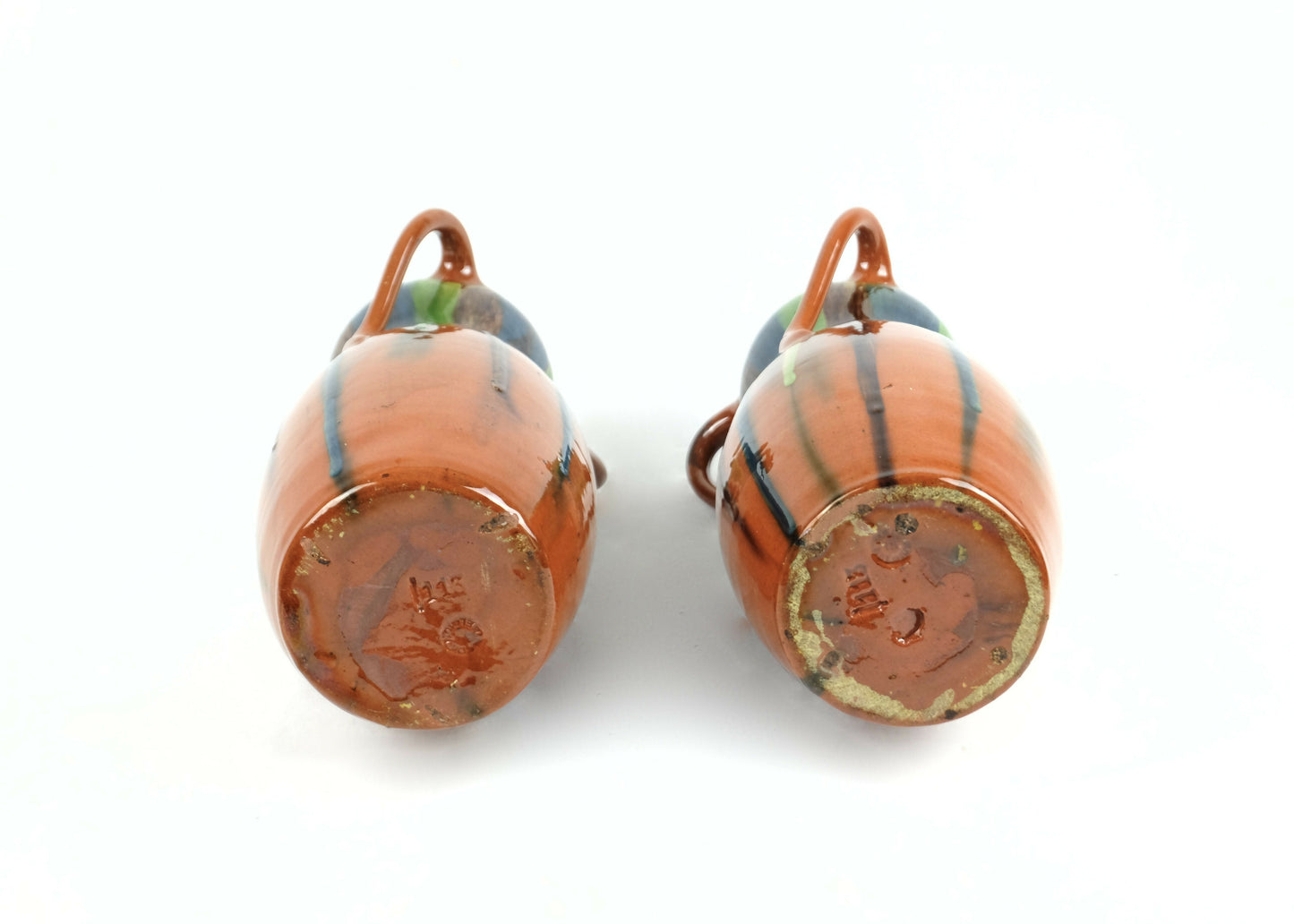 PAIR OF ART NOUVEAU DRIP GLAZE VASES
