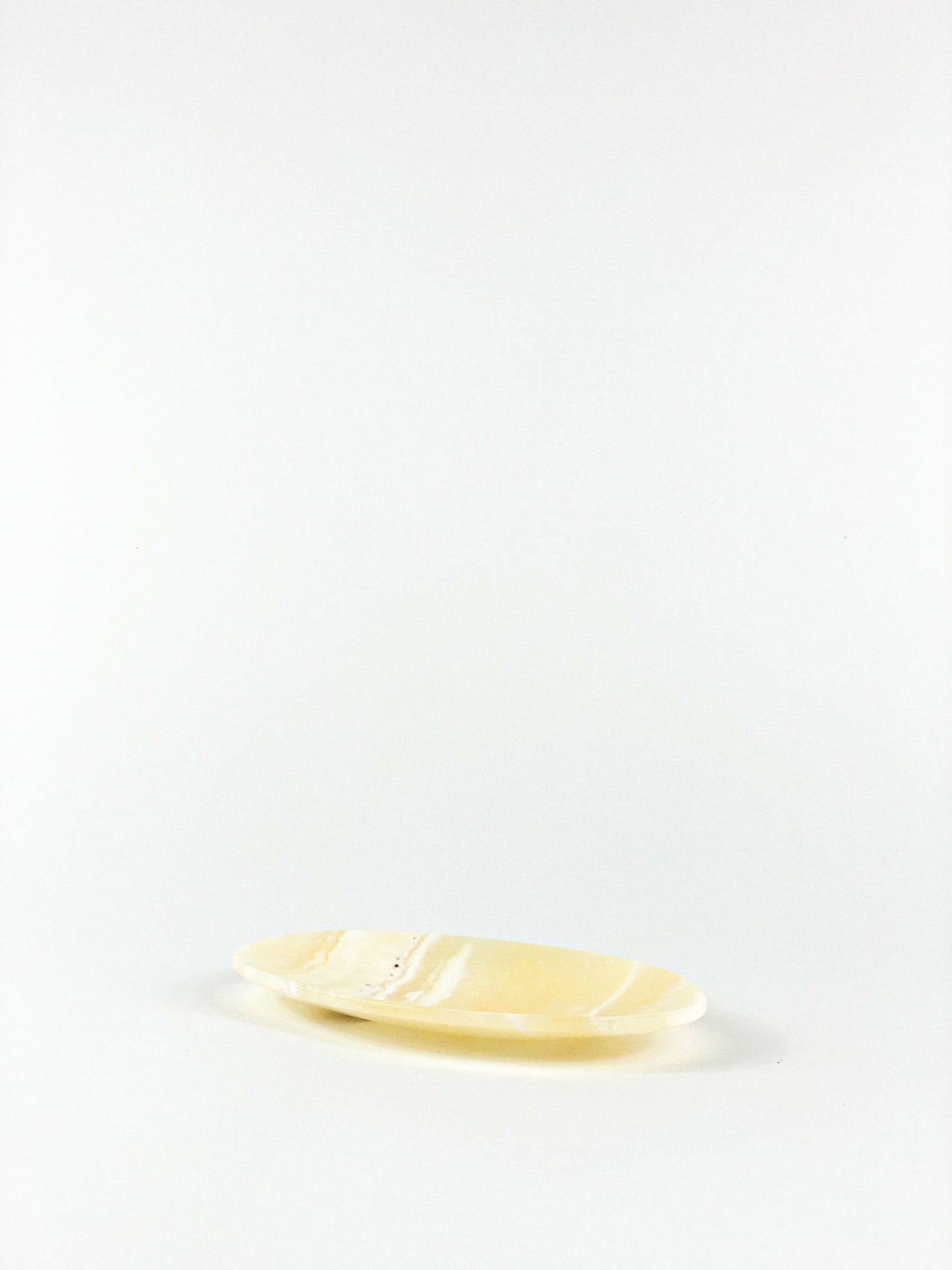 Yellow onyx dish