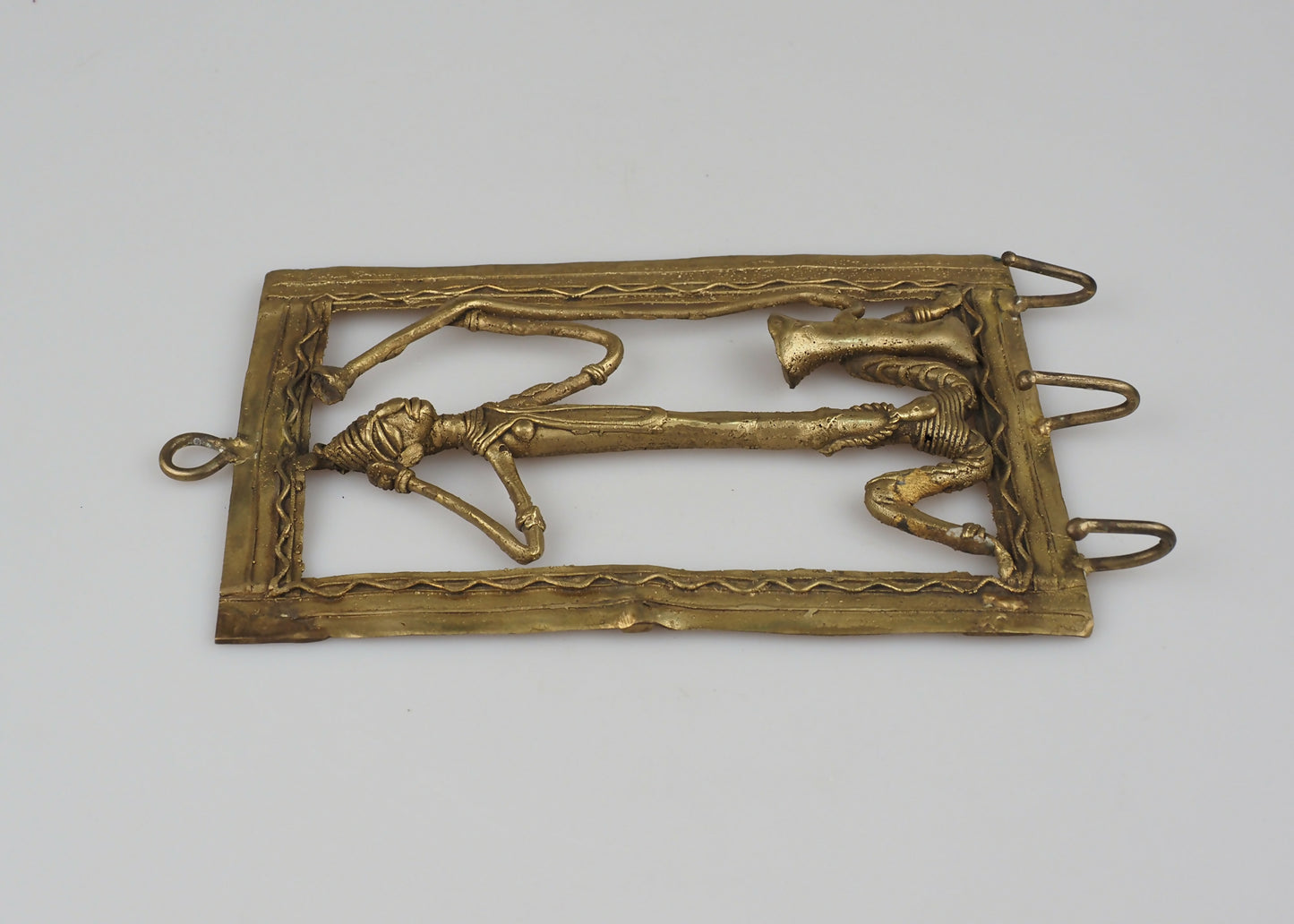 Indian Tribal Art Vintage Handmade Indian Brass Hanger