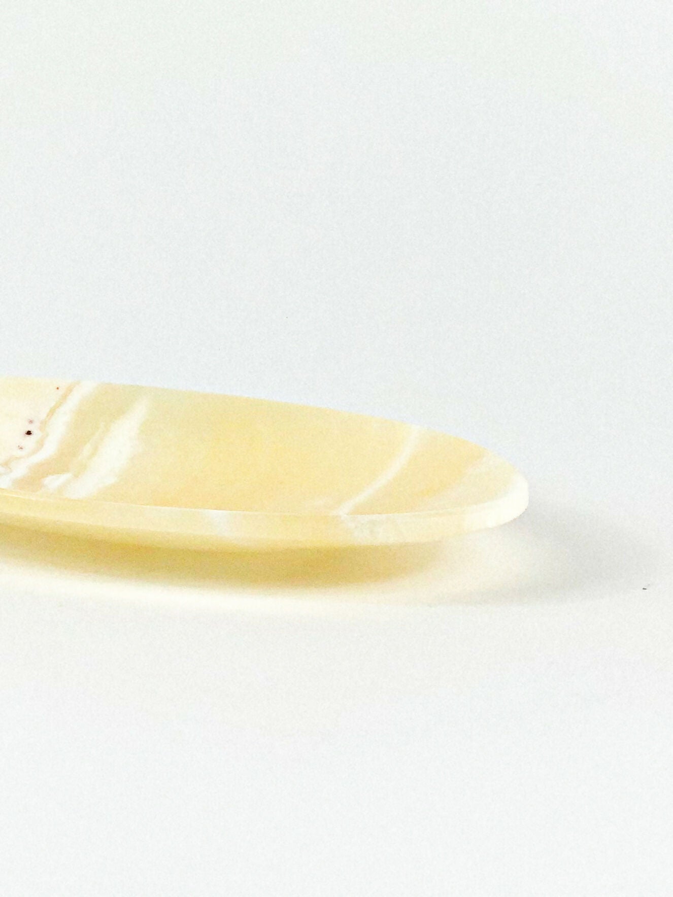 Yellow onyx dish