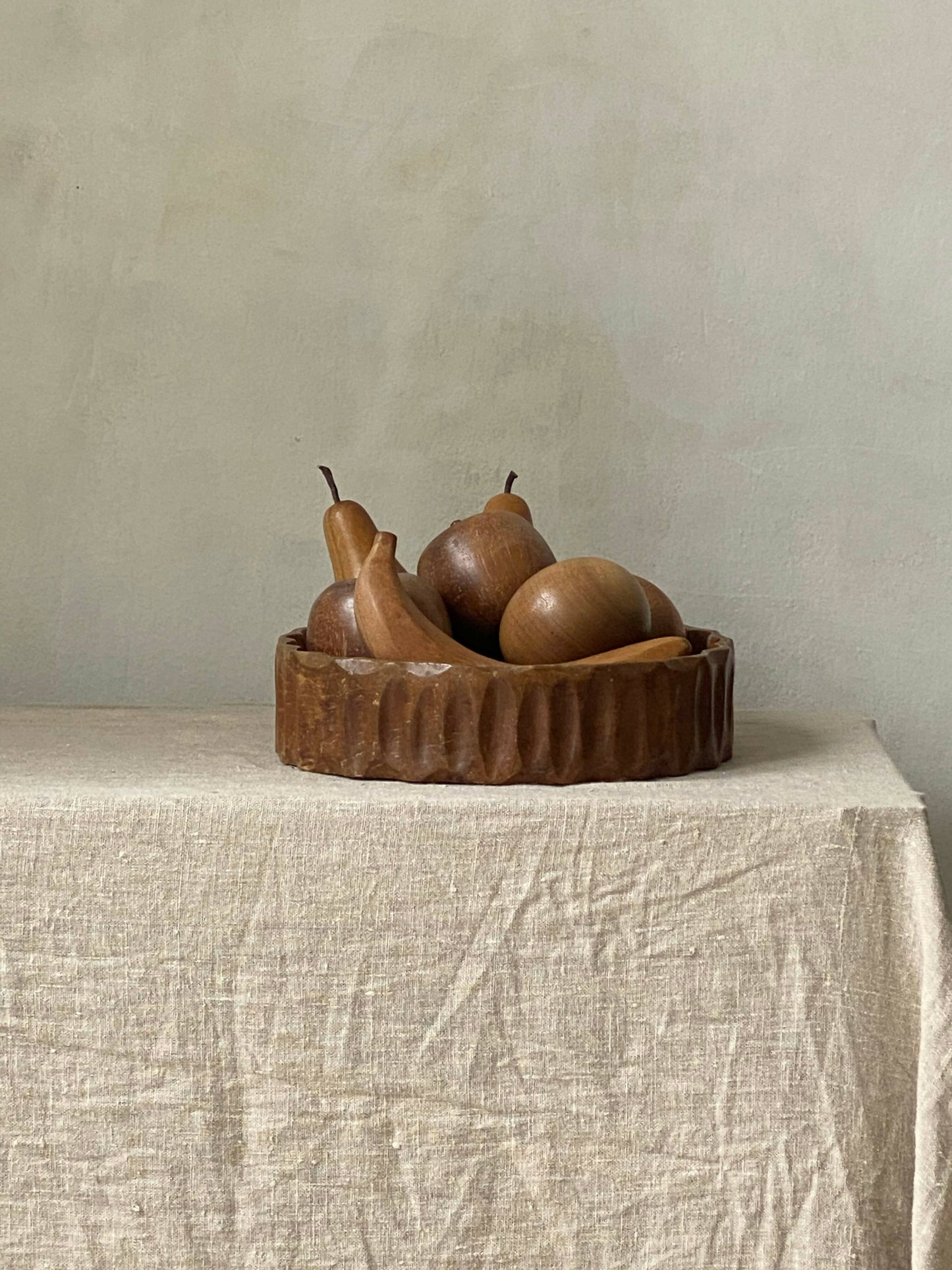 CARVED WOOD BOWL