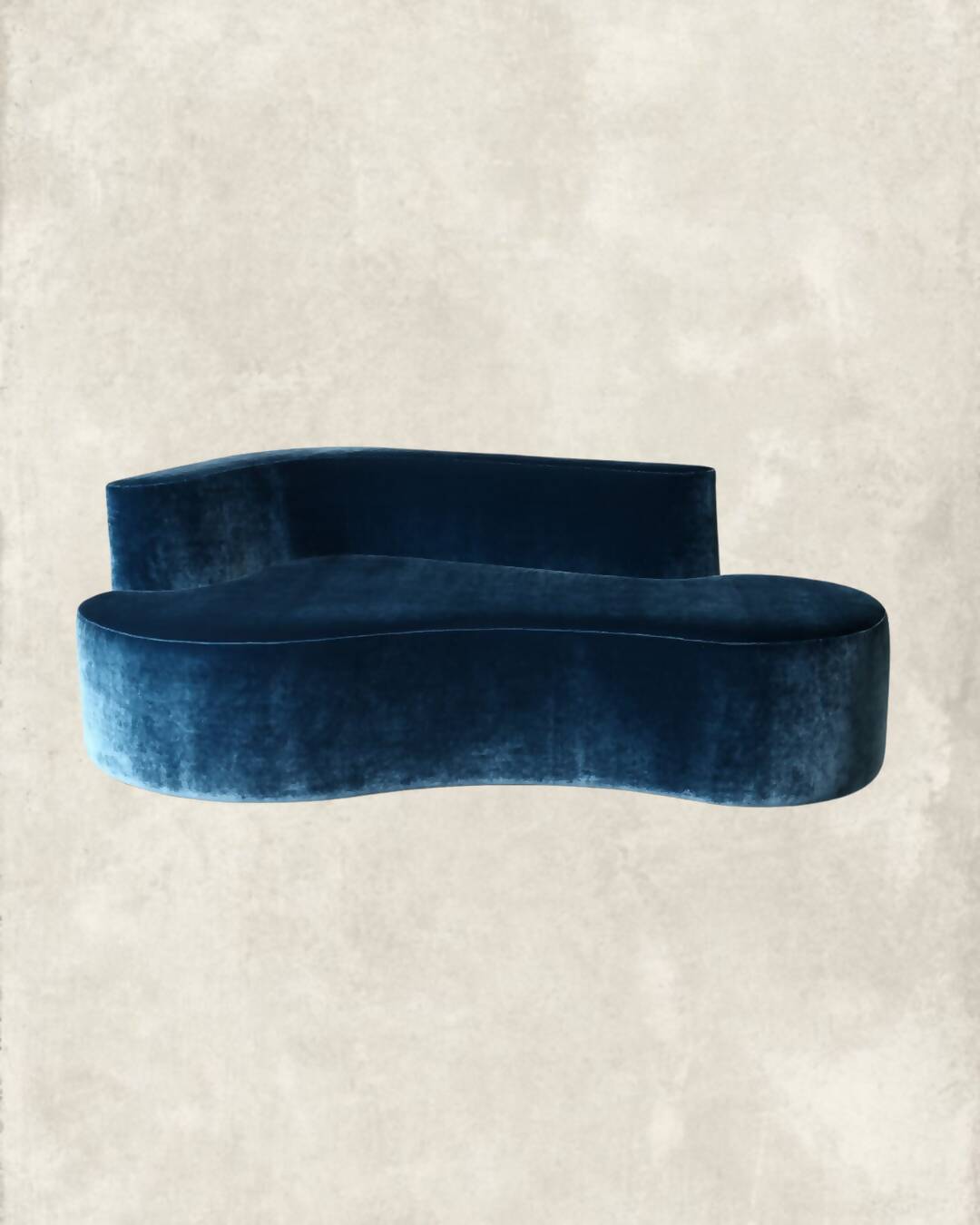 CURVED VELVET SOFA