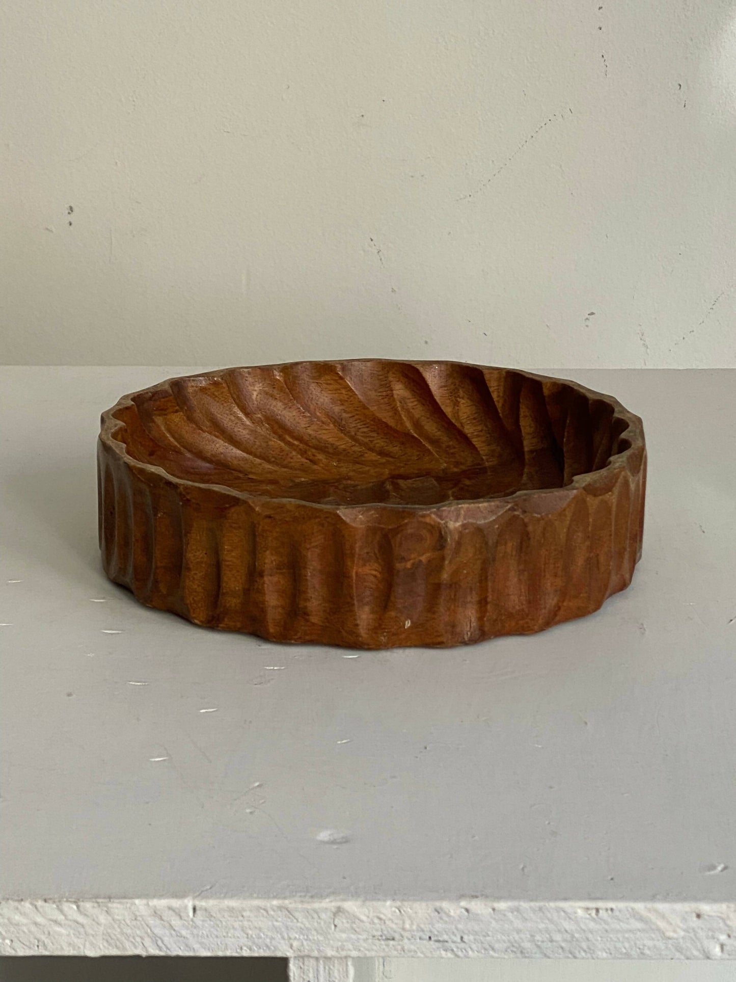 CARVED WOOD BOWL