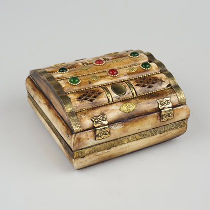 Indian Vintage Camel Bone Jewellery Box/Trinket Box