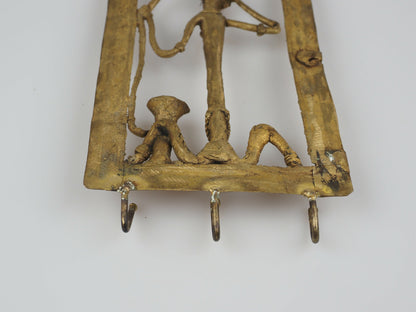 Indian Tribal Art Vintage Handmade Indian Brass Hanger