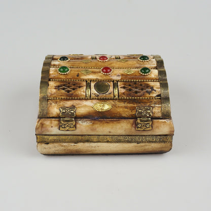 Indian Vintage Camel Bone Jewellery Box/Trinket Box