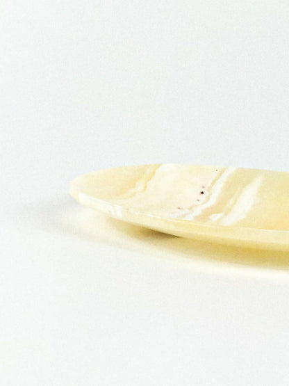 Yellow onyx dish