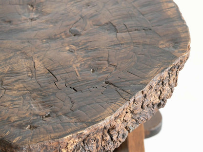 A BRUTALIST OAK COFFEE TABLE