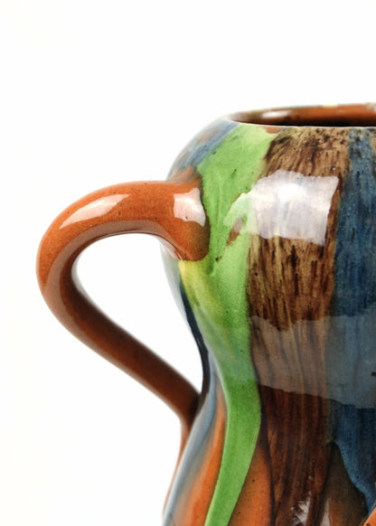 PAIR OF ART NOUVEAU DRIP GLAZE VASES