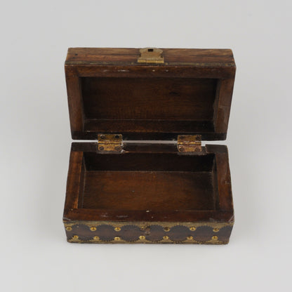 Handmade Indian Teakwood And Brass Jewellery/Trinket Box