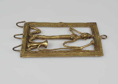 Indian Tribal Art Vintage Handmade Indian Brass Hanger