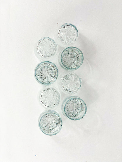 Spiral base shot glasses