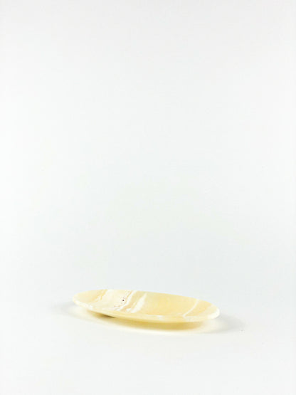 Yellow onyx dish