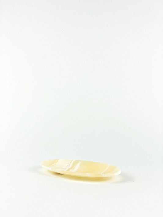 Yellow onyx dish