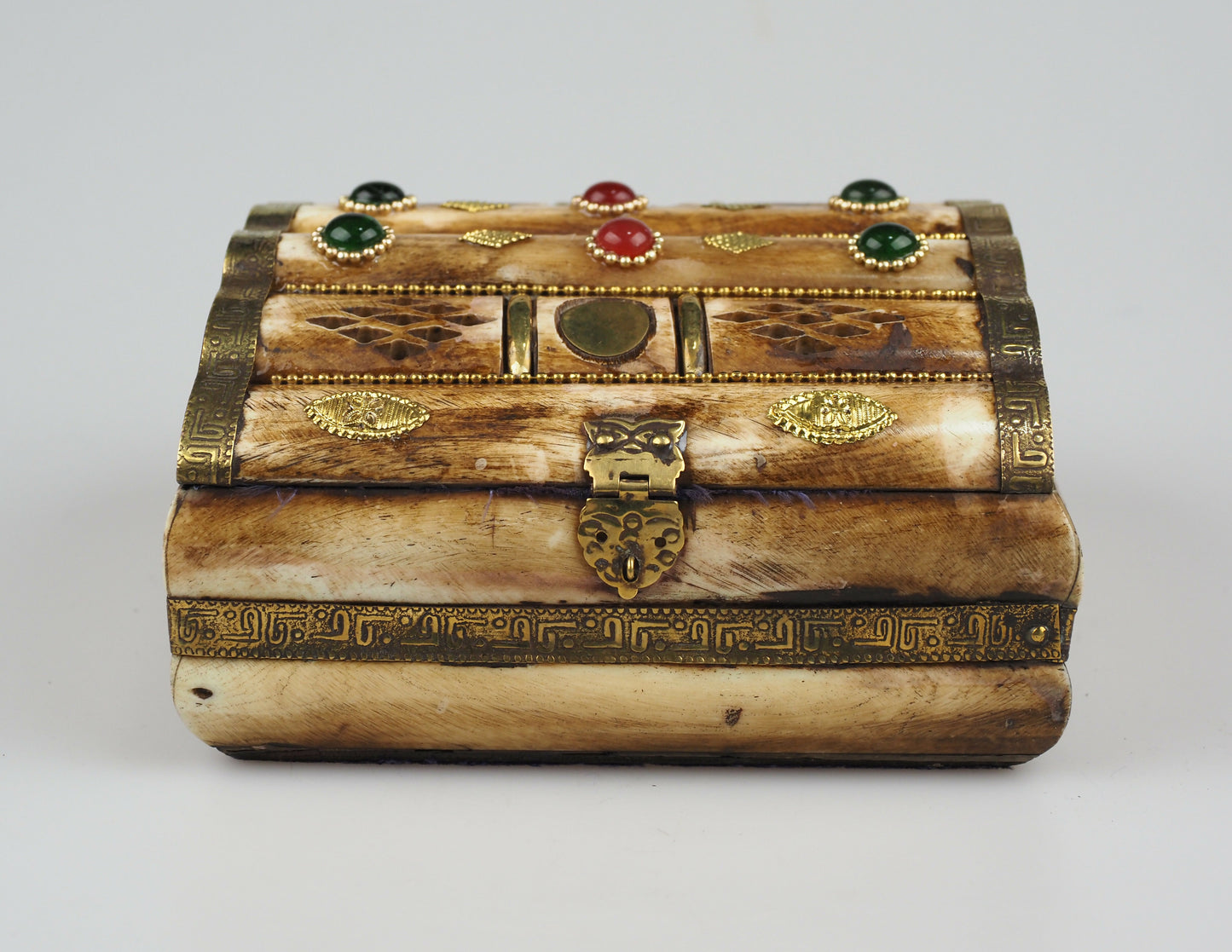 Indian Vintage Camel Bone Jewellery Box/Trinket Box