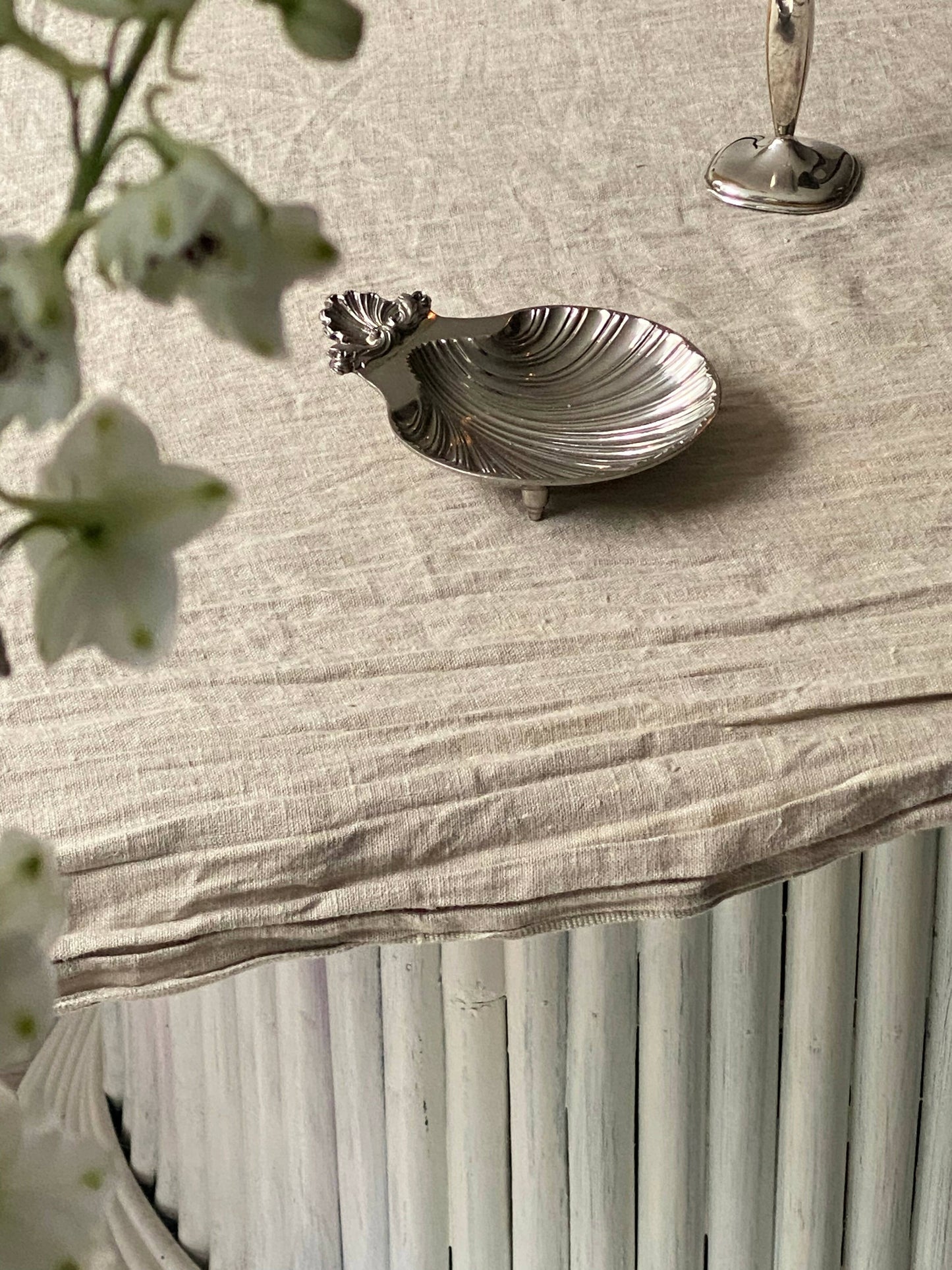 SILVER PLATED SHELL DISH