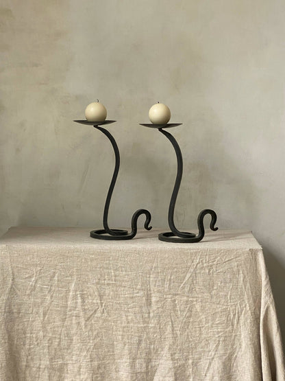 TALL TWIRLY CANDLEHOLDERS