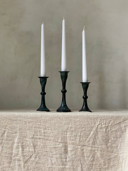 SET OF BRONZE CANDLE STICKS