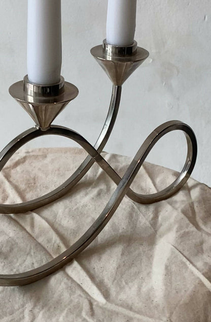 MODERNIST STEEL CANDLEHOLDER