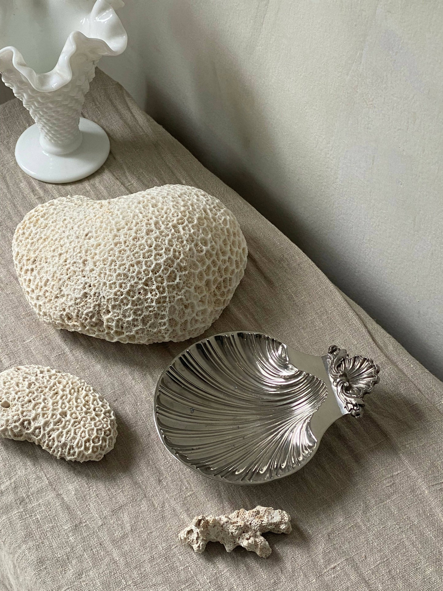 SILVER PLATED SHELL DISH