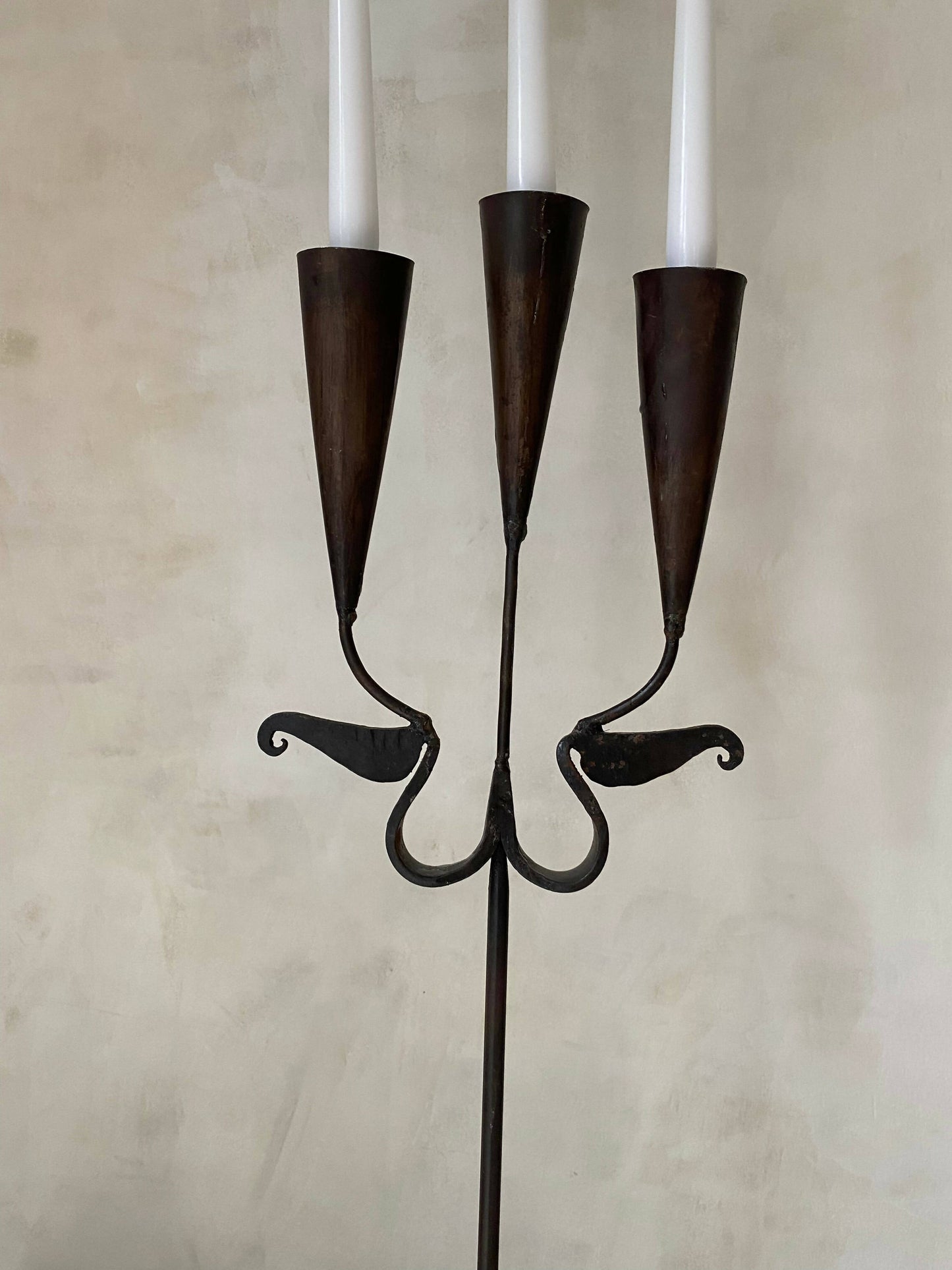 LARGE METAL CANDLEHOLDER