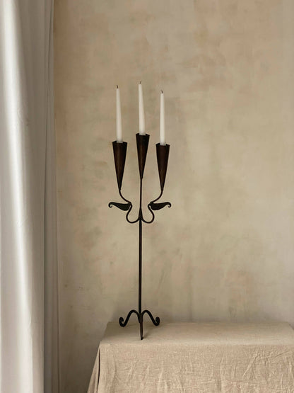 LARGE METAL CANDLEHOLDER