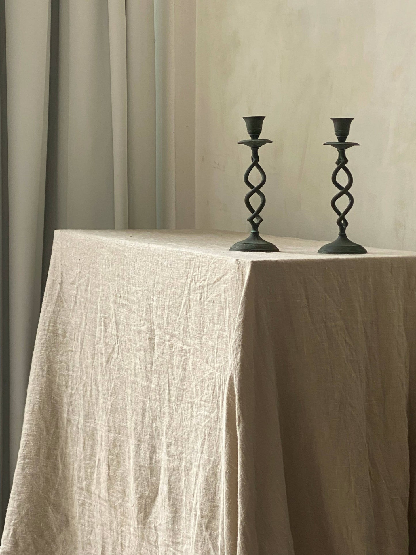 SET OF TWISTED CANDLEHOLDERS