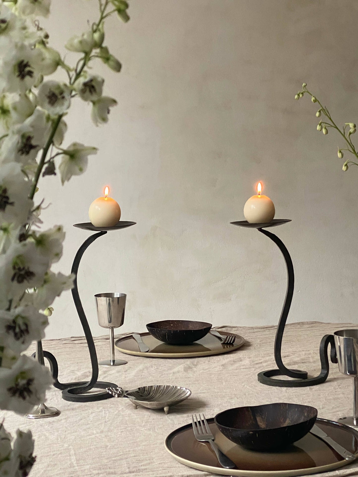 TALL TWIRLY CANDLEHOLDERS