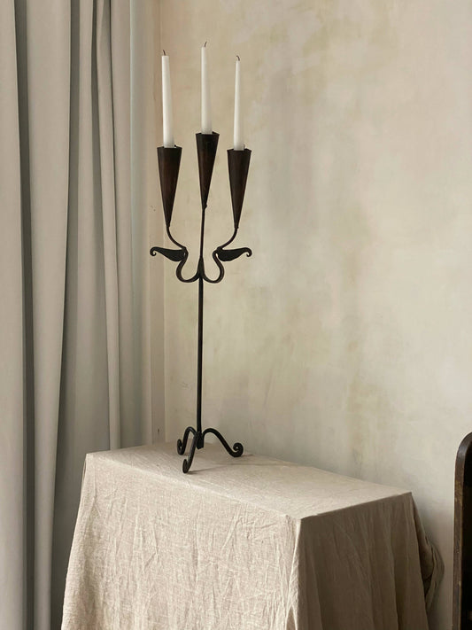 LARGE METAL CANDLEHOLDER